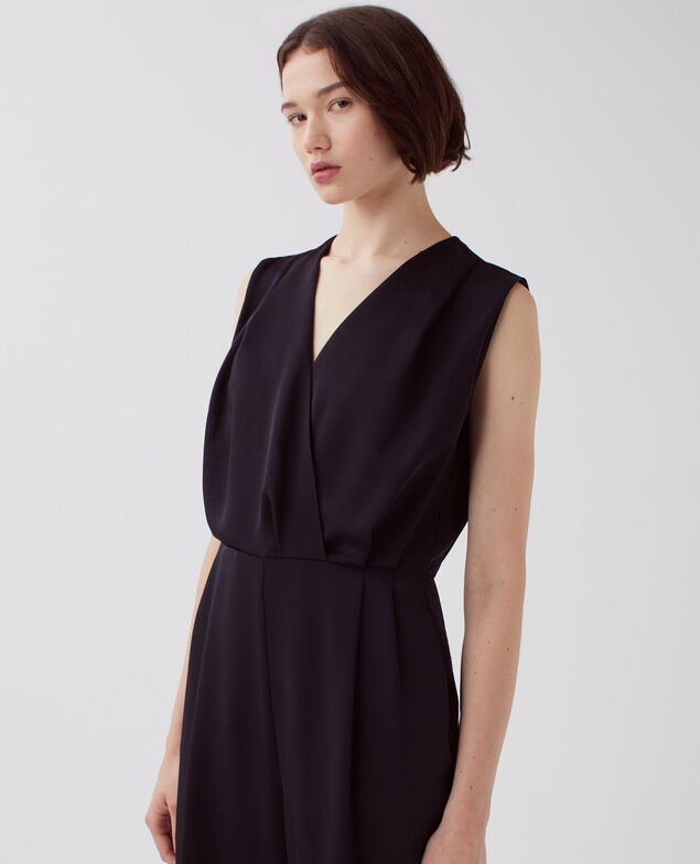Silky loose jumpsuit H091 black beauty