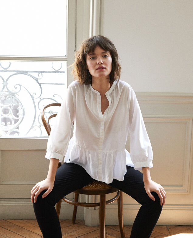 Peplum blouse White