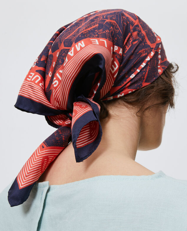 Square silk scarf Valiant poppy