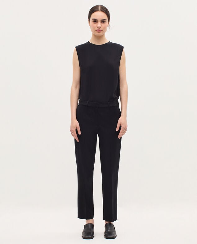Wool cigarette trousers H091 black beauty