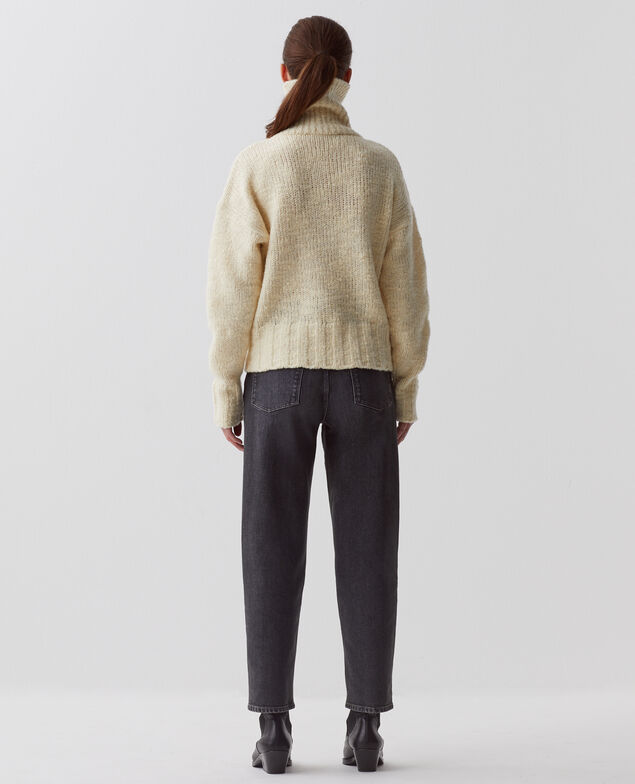 Half-zip jumper I010 glass green beige