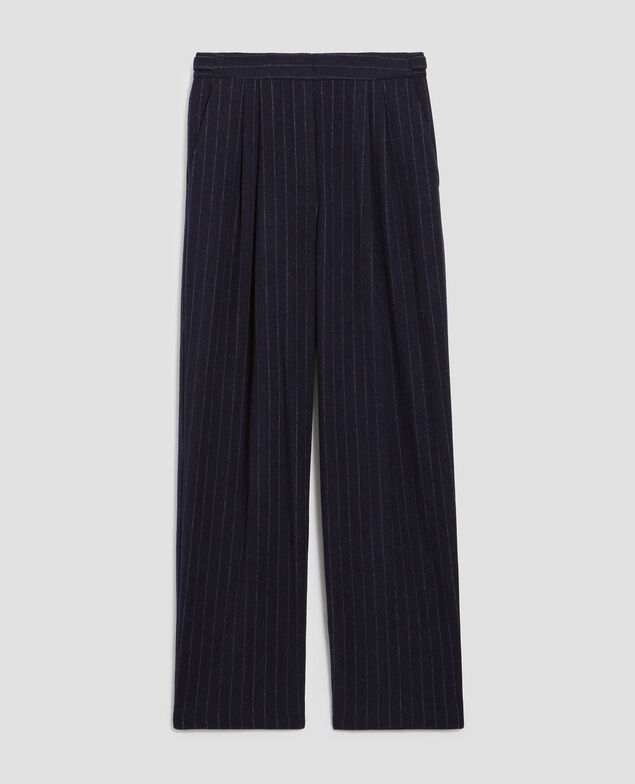 CAMILLE - Pleated trousers I695 st navy