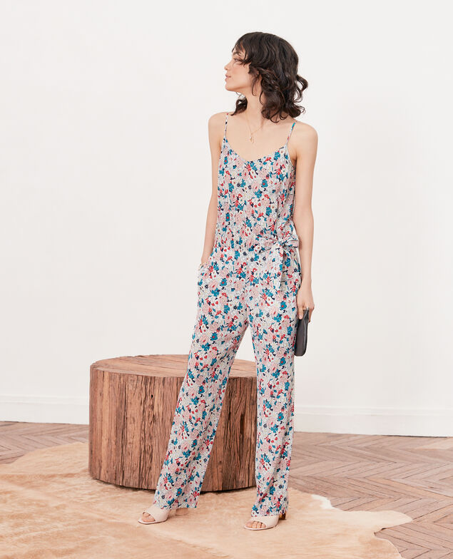 Silk jumpsuit Summer bloom rosebud