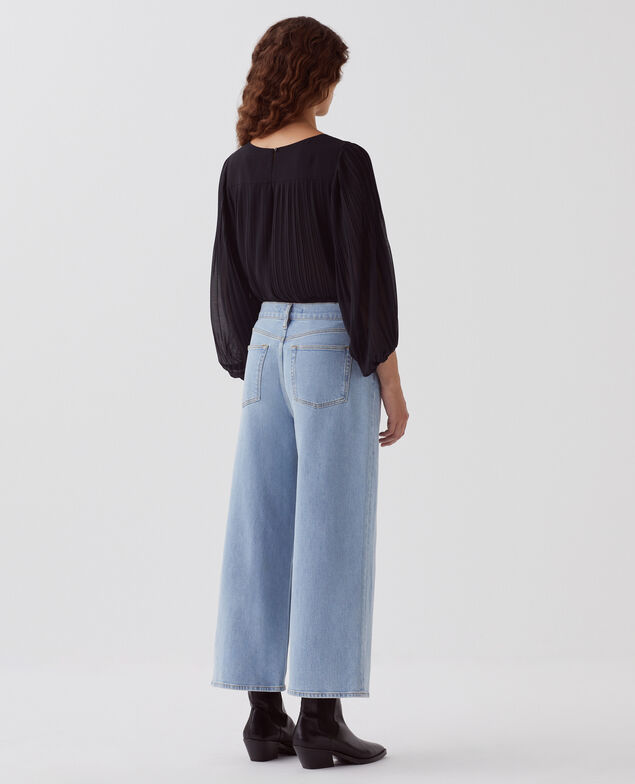 EMY - Wide cropped jeans H621 light wash