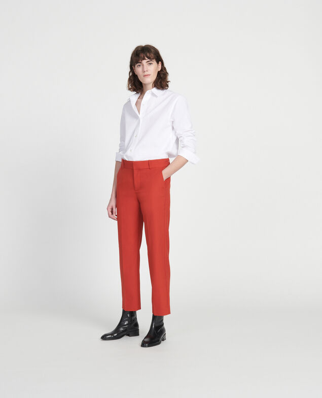 Smooth wool boyfriend trousers Ketchup