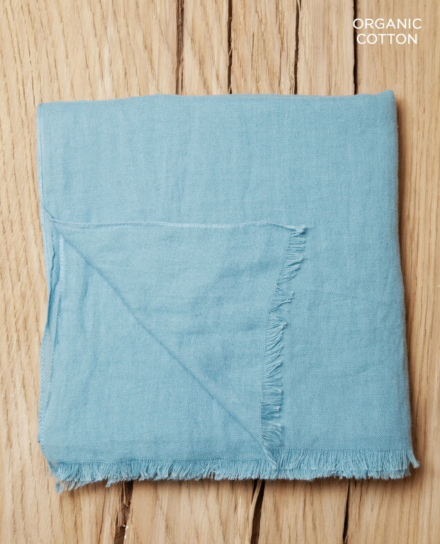 Organic cotton scarf Blue