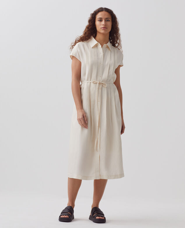 Shirt dress H011 eggnog