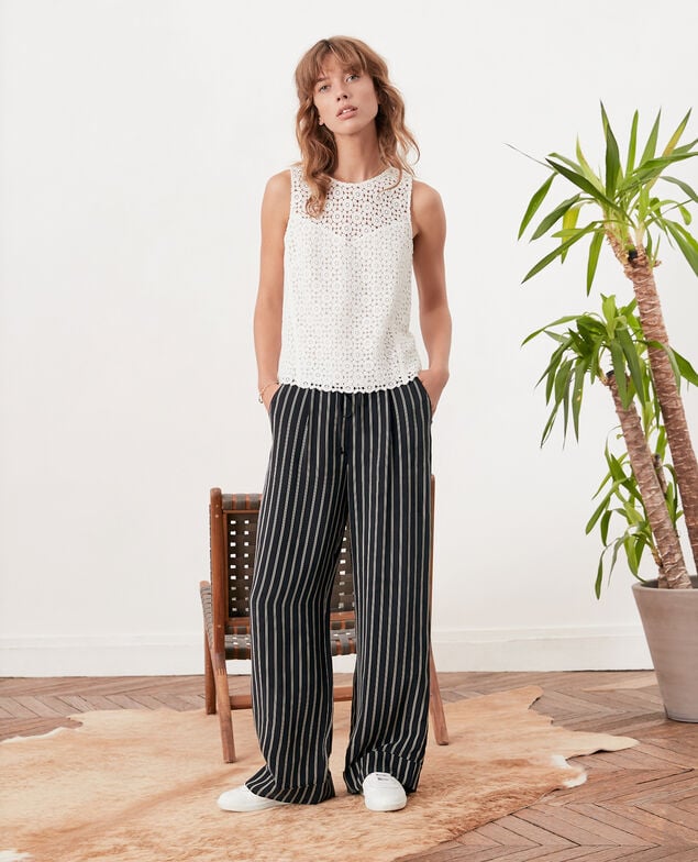 Broderie anglaise top Off white