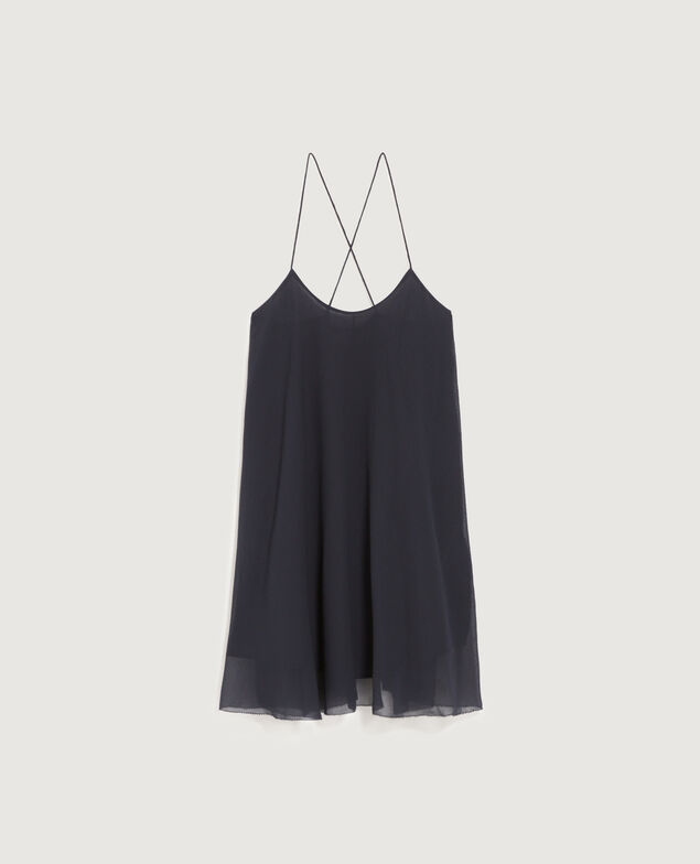 Muslin mini dress  K080 vulcan gray