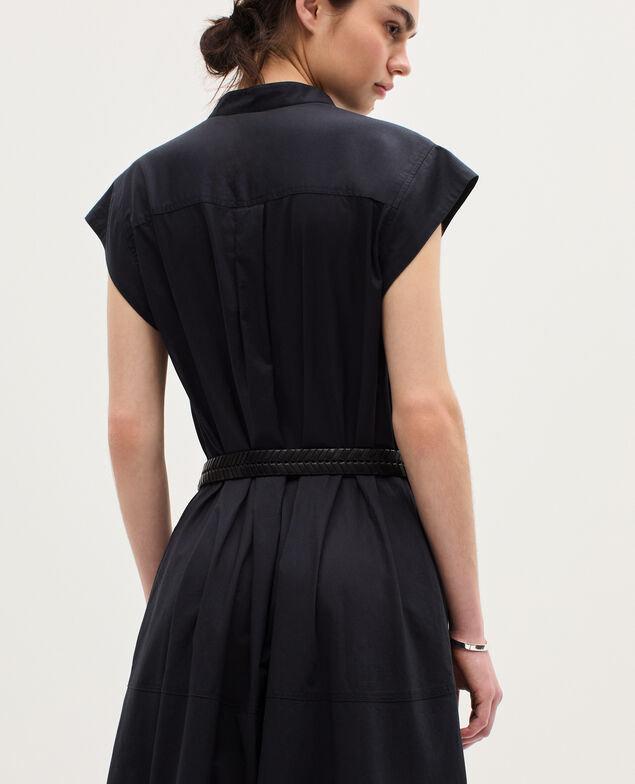 Leather belt H091 black beauty