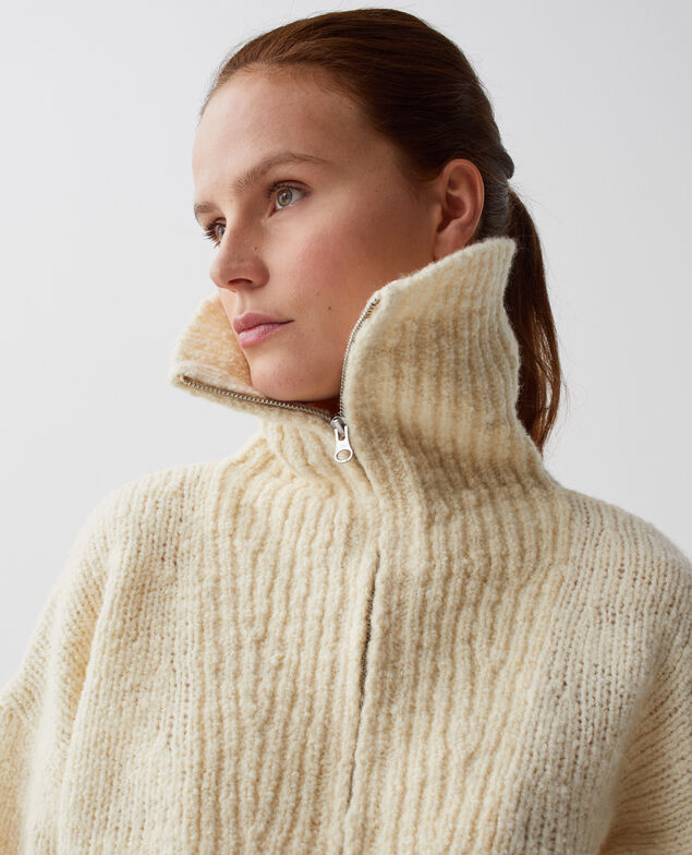 Half-zip jumper I010 glass green beige