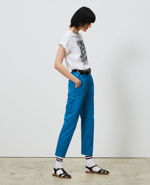 MARGUERITE - Cigarette trousers Faience