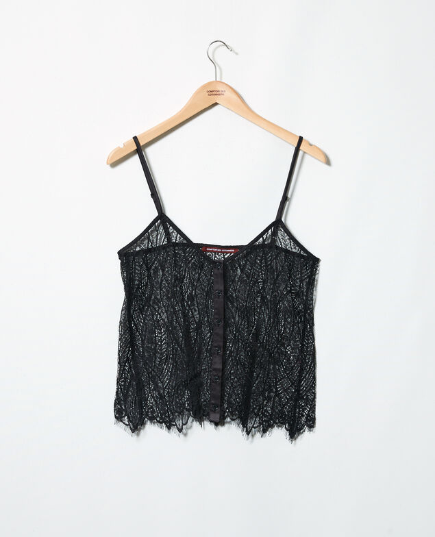 Lace cami Noir