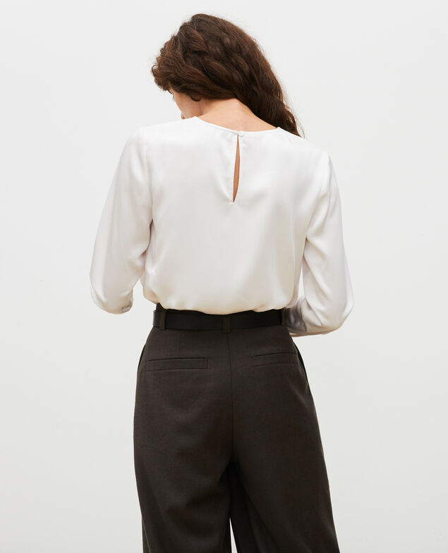 V-neck long-sleeve top Jet stream