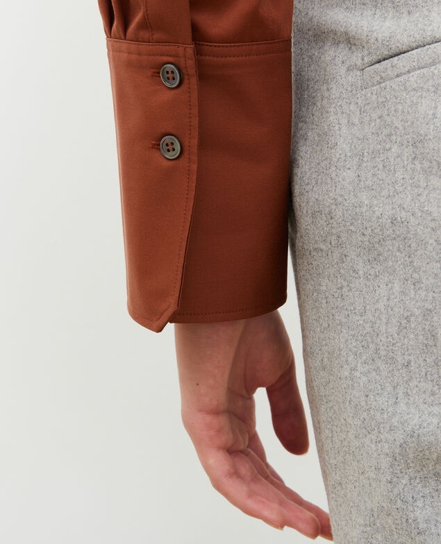 Oversize cotton men's shirt Tortoise shell