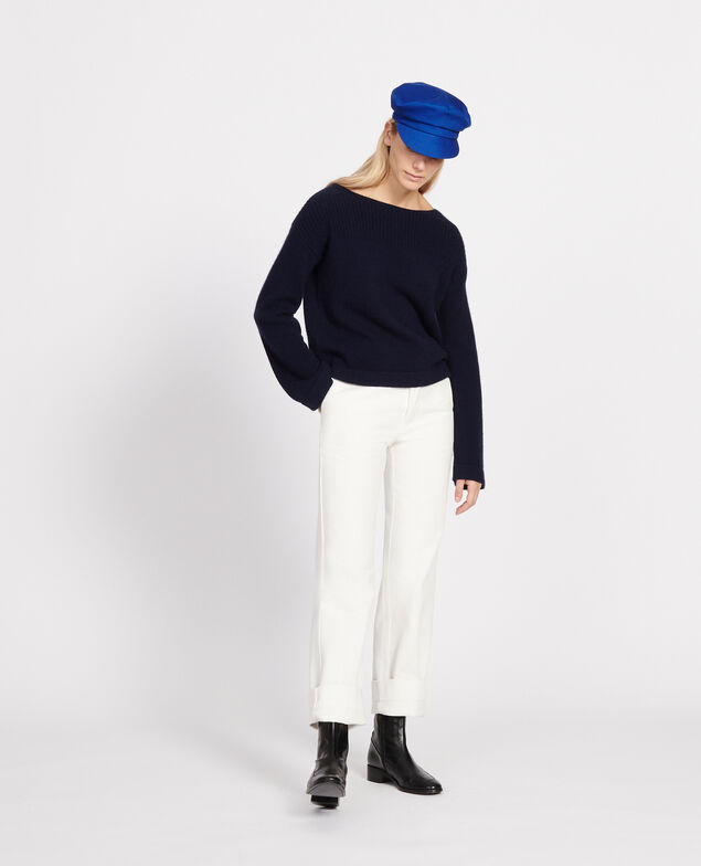 Wool and cashmere jumper Maritime blue