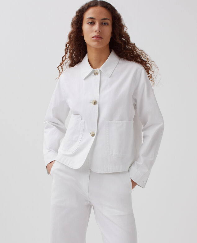BLANDINE - Straight trousers H001 brillant white