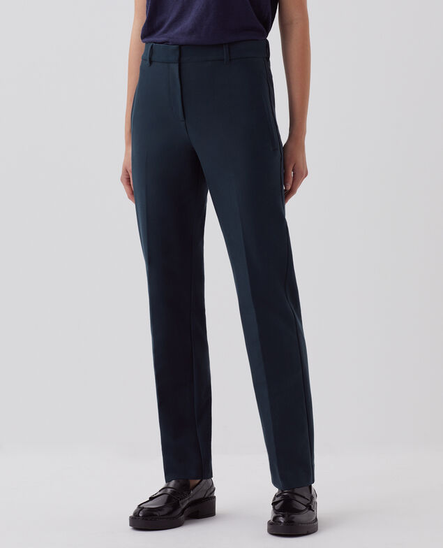 COLETTE - Slim fit straight trousers J690 blueberry