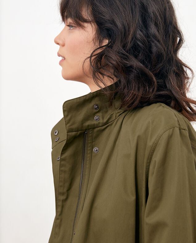 Parka with detachable hood and lining Dark kaki