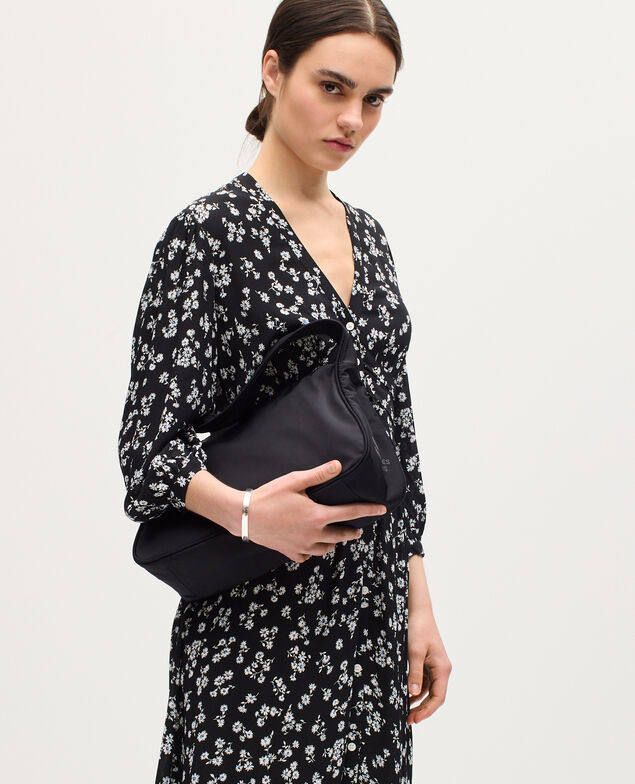 Silky maxi dress K094 daisy black