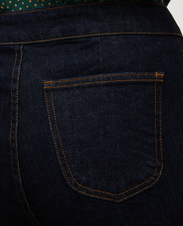 CHINO - High-waisted denim carrot pants Denim rinse