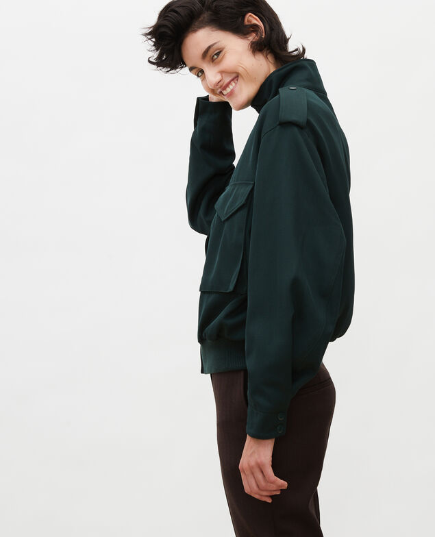  Wool gabardine aviator jacket Scarab