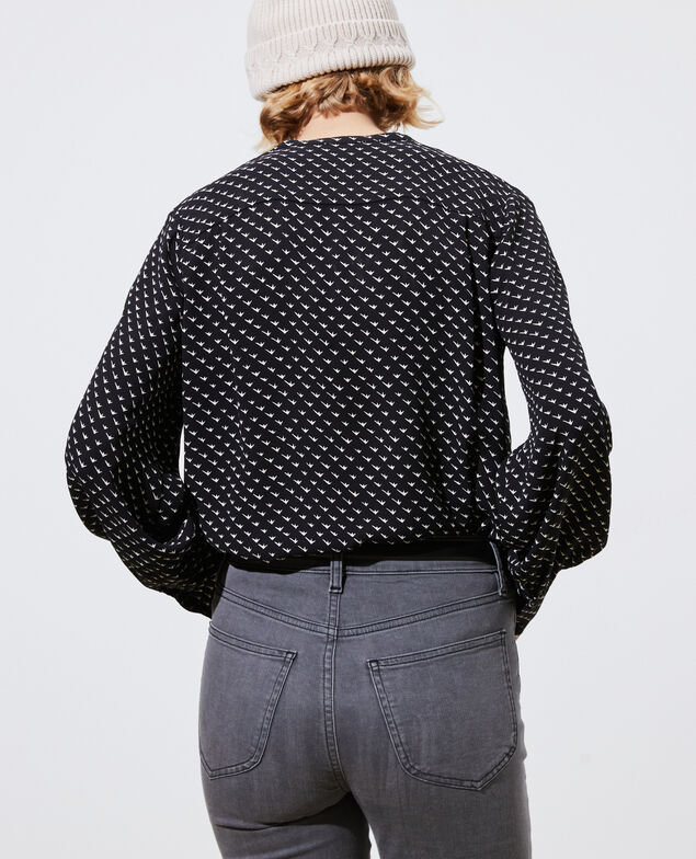 Printed blouse Birdy black