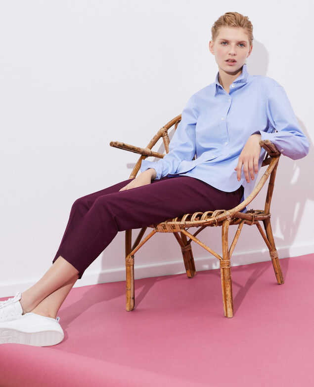 Supima cotton boyfriend shirt Classic blue