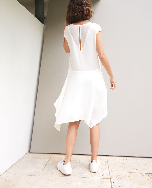 V-neck dress White