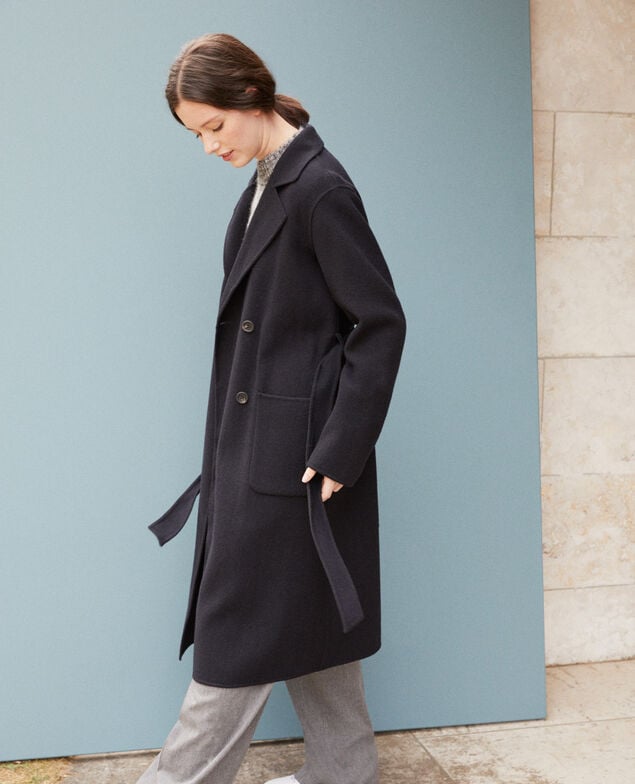 Double-sided coat Dark navy