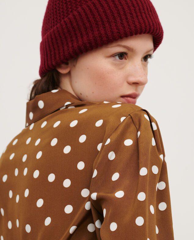 SIBYLLE - Silk shirt 8856 24 brown dots