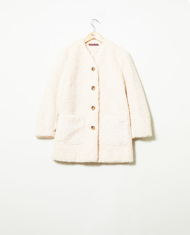 Faux fur coat Off white