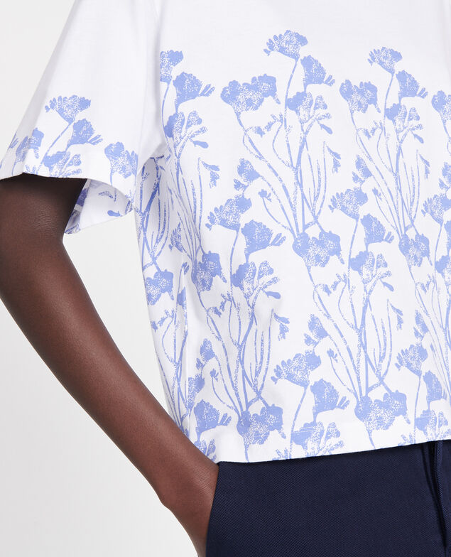 Cotton T-shirt Empreinte gardenia jewel