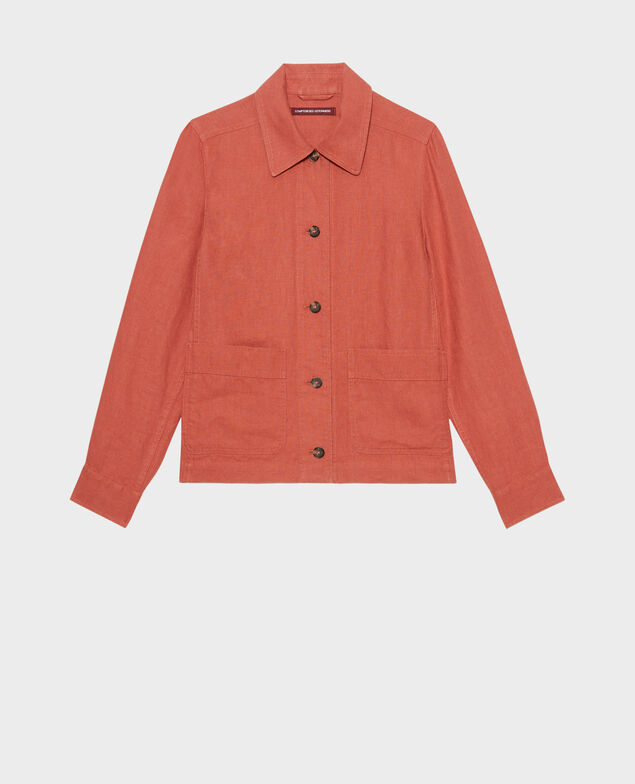 Panama linen work jacket 7200c 13 red