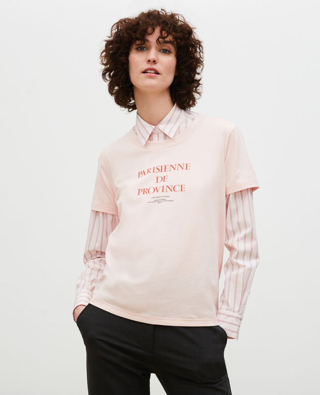 Short-sleeve cotton t-shirt Seashell pink