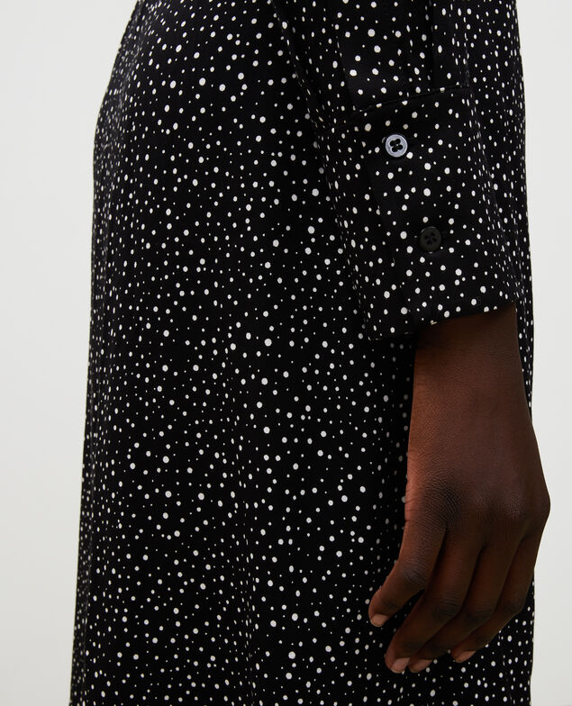Wrapover mini dress Print constellation black