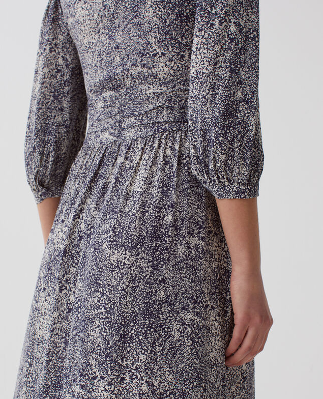 Fluid maxi dress H690 micro fl navy