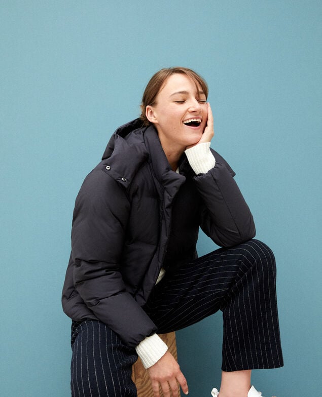 Cosy quilted down jacket  Noir