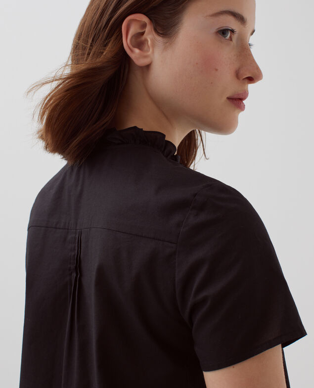 Short-sleeved blouse H091 black beauty
