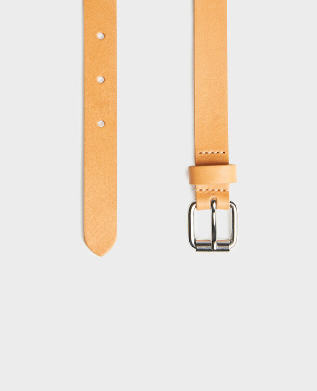 Leather belt Camel