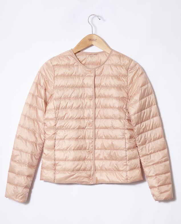  Ultra-light padded jacket with round collar Light pink
