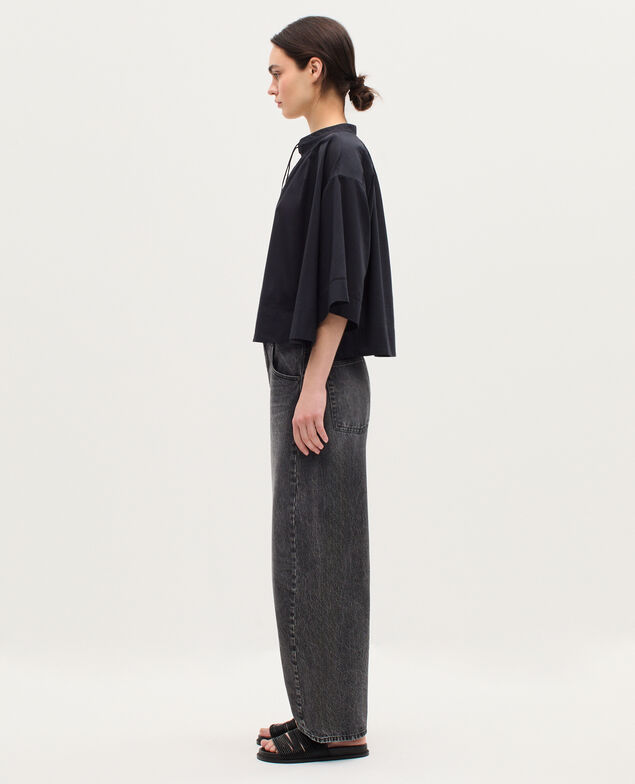 Cotton voile blouse K080 vulcan gray