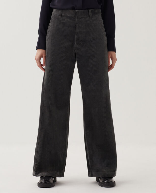 Corduroy trousers U070 gray