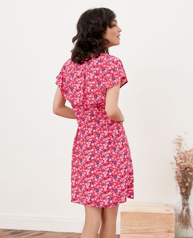 Printed dress Honolulu ultra pink