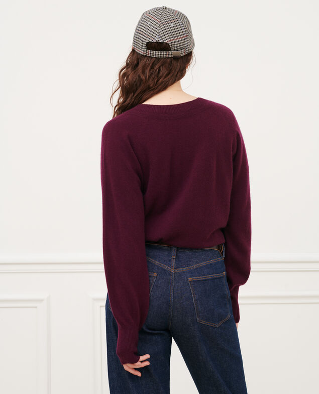 Round neck cashmere jumper 8854 18 wine