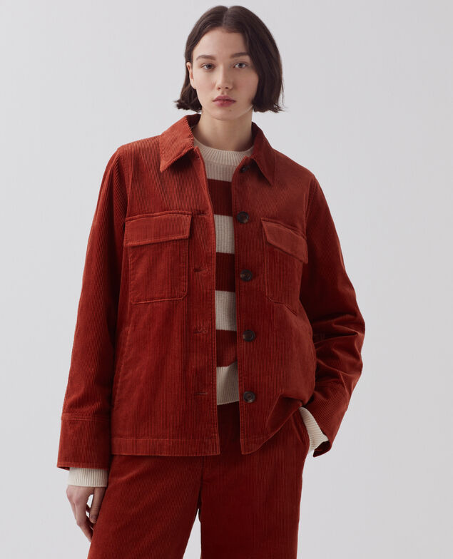 Corduroy jacket U270 orange