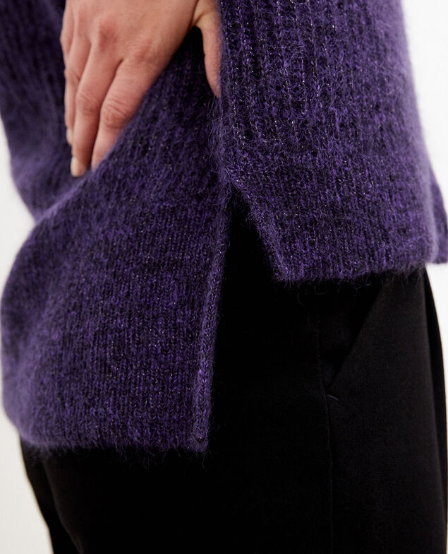 Mohair blend cardigan Purple