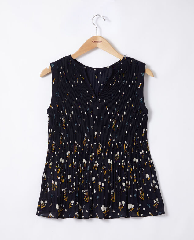 Pleated blouse Blue
