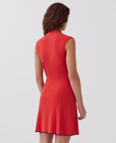 Knit mini dress J240 paprika orange