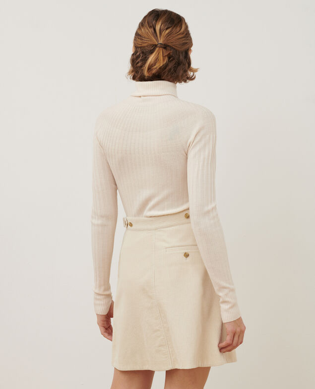 Merino wool turtleneck jumper 8843 00 white